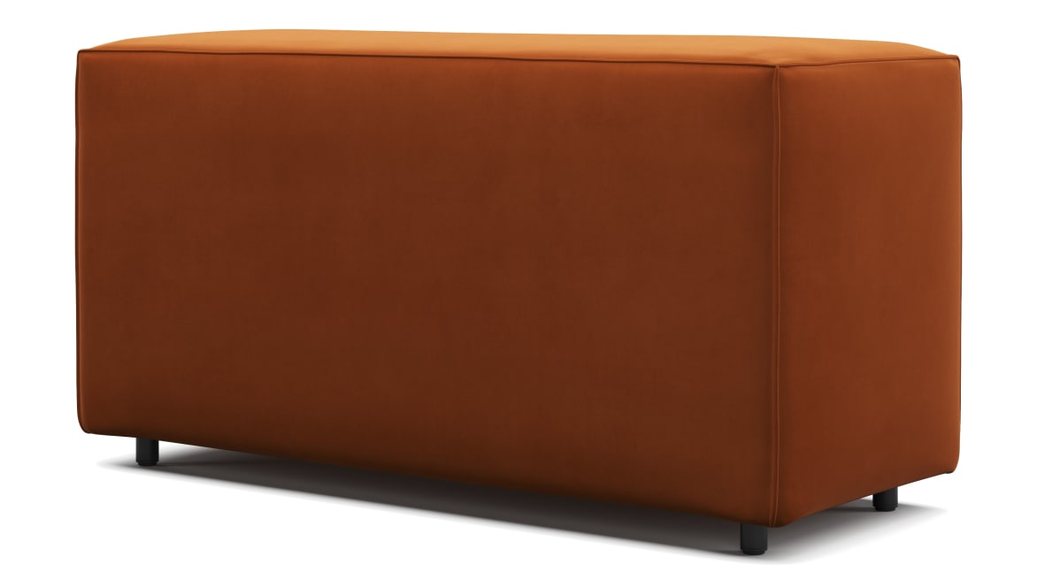  Extrasoft Sectional Module, Large Backrest, Burnt Orange Velvet  Extrasoft Sectional Module, Large Backrest, Burnt Orange Velvet image.