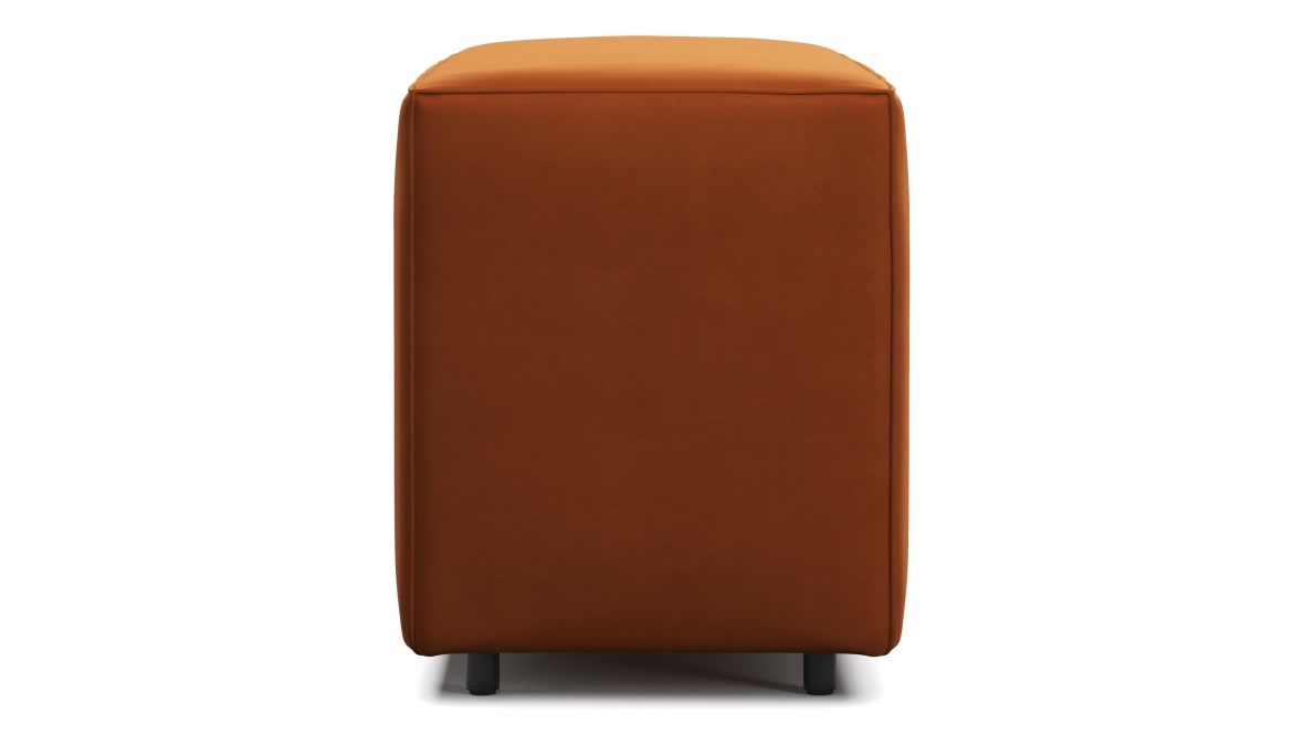  Extrasoft Sectional Module, Large Backrest, Burnt Orange Velvet  Extrasoft Sectional Module, Large Backrest, Burnt Orange Velvet image.