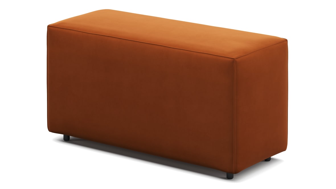  Extrasoft Sectional Module, Large Backrest, Burnt Orange Velvet  Extrasoft Sectional Module, Large Backrest, Burnt Orange Velvet image.