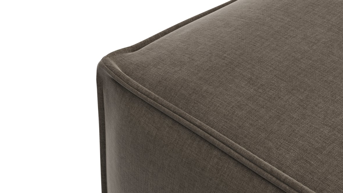 Extrasoft Sectional Module, Large Backrest, Coffee Brushed Weave Extrasoft Sectional Module, Large Backrest, Coffee Brushed Weave image.
