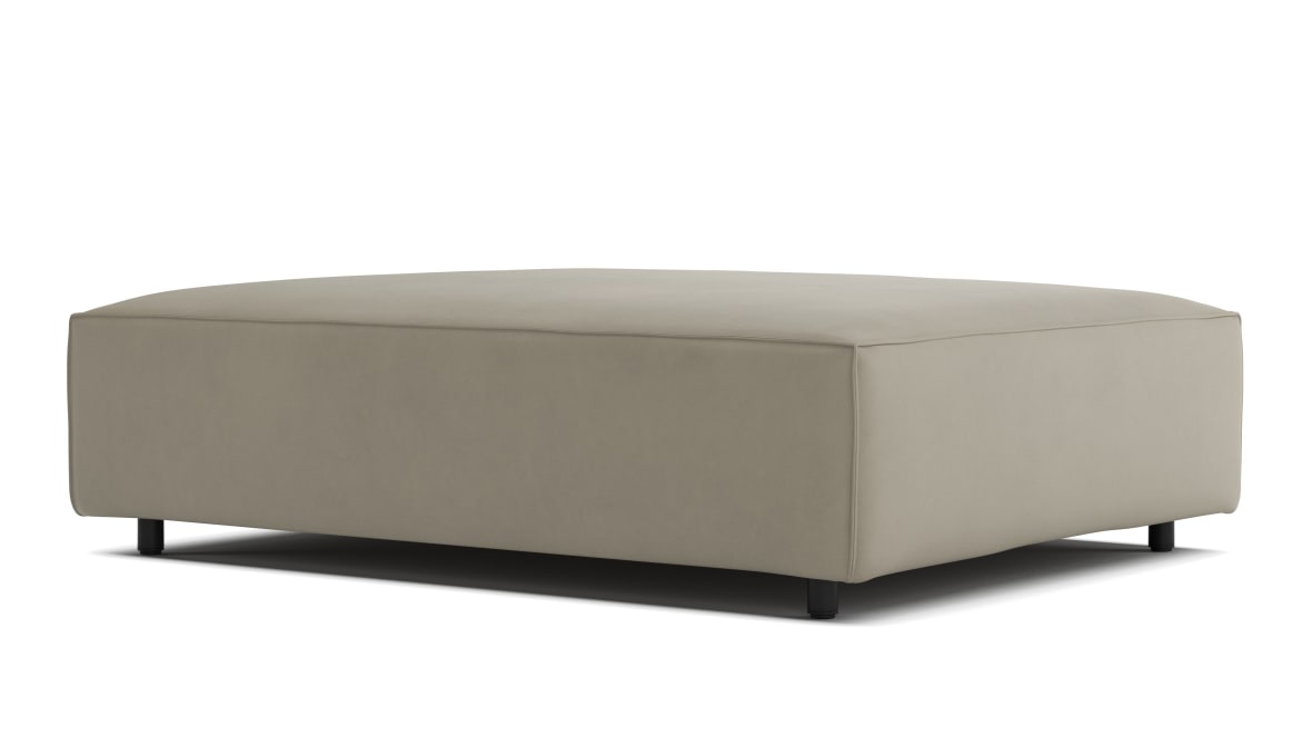  Extrasoft Sectional Module, Large Seat, Beige Gray Vegan Leather  Extrasoft Sectional Module, Large Seat, Beige Gray Vegan Leather image.