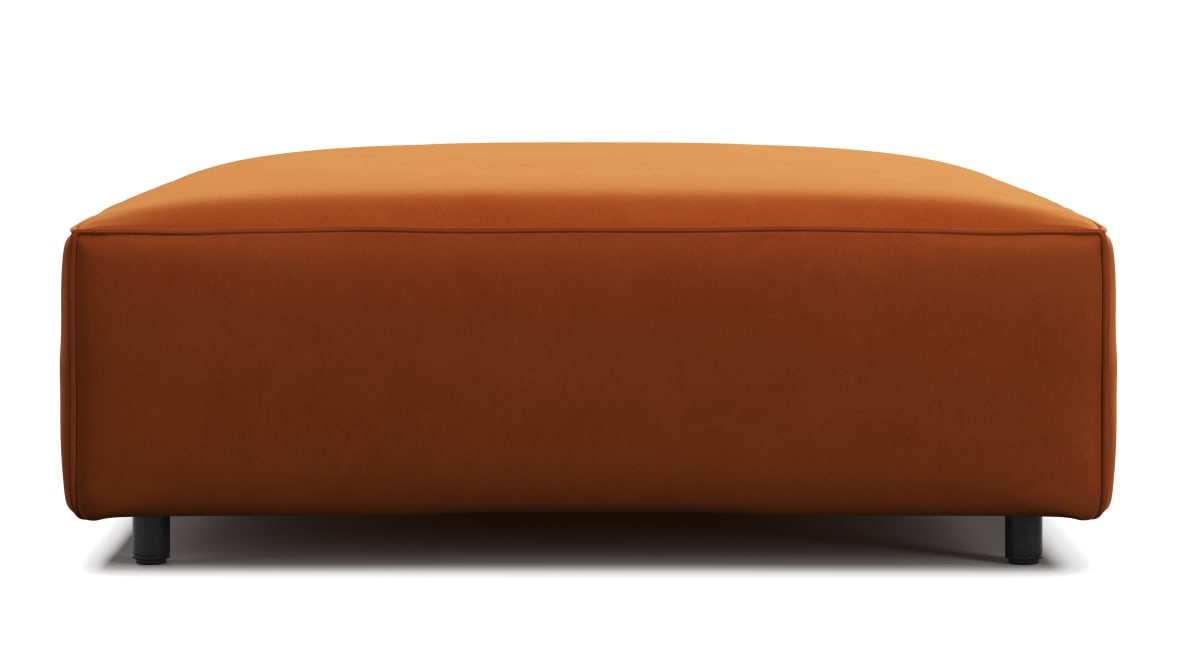  Extrasoft Sectional Module, Large Seat, Burnt Orange Velvet  Extrasoft Sectional Module, Large Seat, Burnt Orange Velvet image.