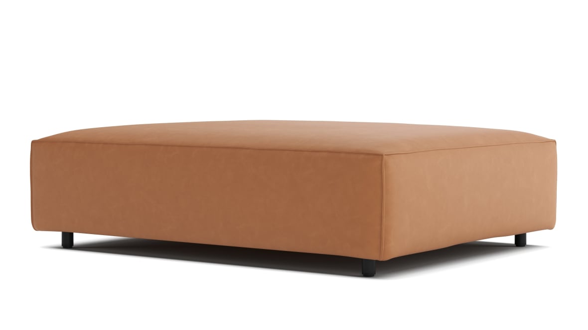  Extrasoft Sectional Module, Large Seat, Tan Vegan Leather  Extrasoft Sectional Module, Large Seat, Tan Vegan Leather image.