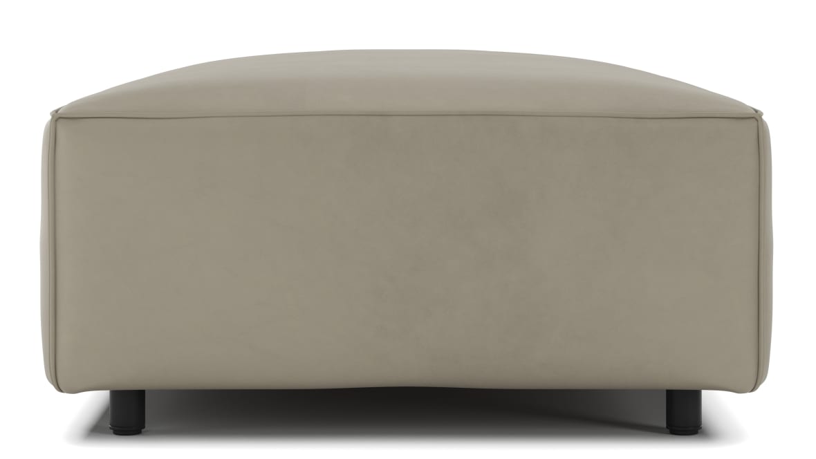  Extrasoft Sectional Module, Medium Seat, Beige Gray Vegan Leather  Extrasoft Sectional Module, Medium Seat, Beige Gray Vegan Leather image.