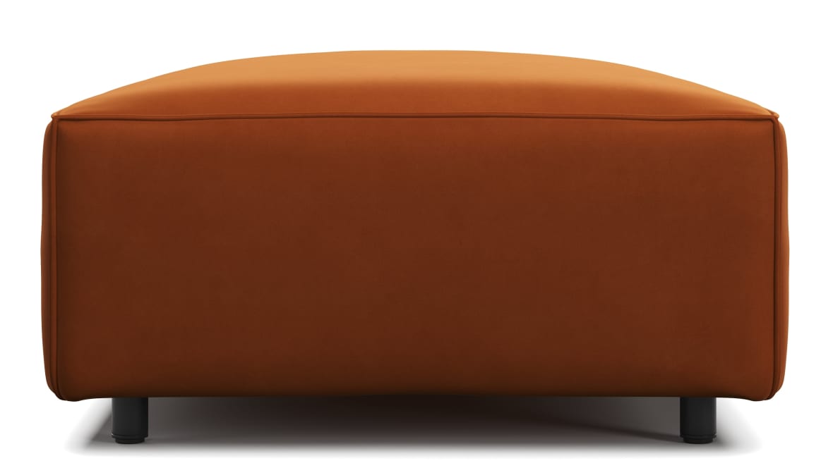  Extrasoft Sectional Module, Medium Seat, Burnt Orange Velvet  Extrasoft Sectional Module, Medium Seat, Burnt Orange Velvet image.