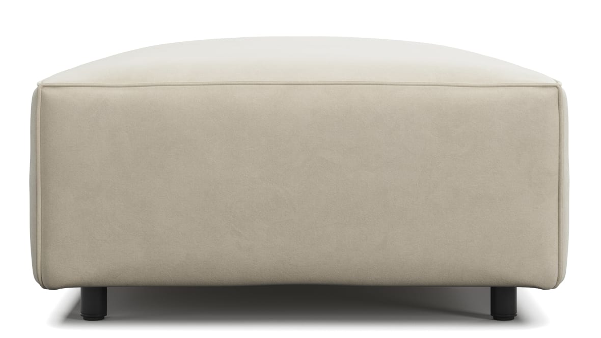 Extrasoft Sectional Module, Medium Seat, Eggshell Vegan Suede Extrasoft Sectional Module, Medium Seat, Eggshell Vegan Suede image.
