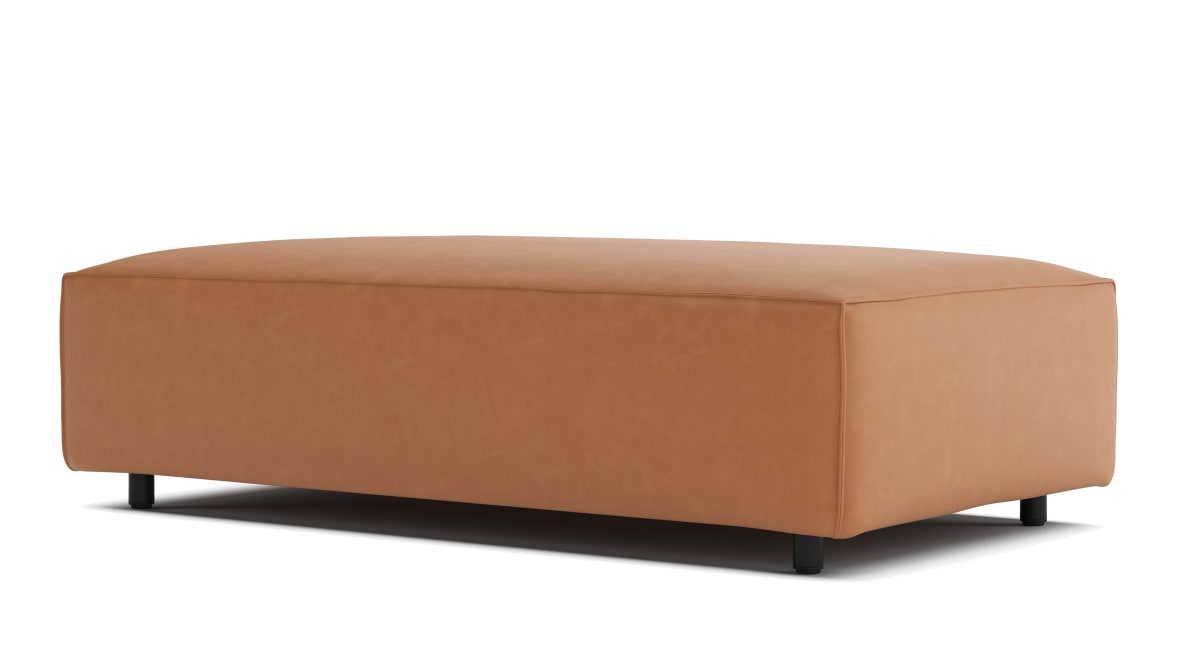  Extrasoft Sectional Module, Medium Seat, Tan Vegan Leather  Extrasoft Sectional Module, Medium Seat, Tan Vegan Leather image.