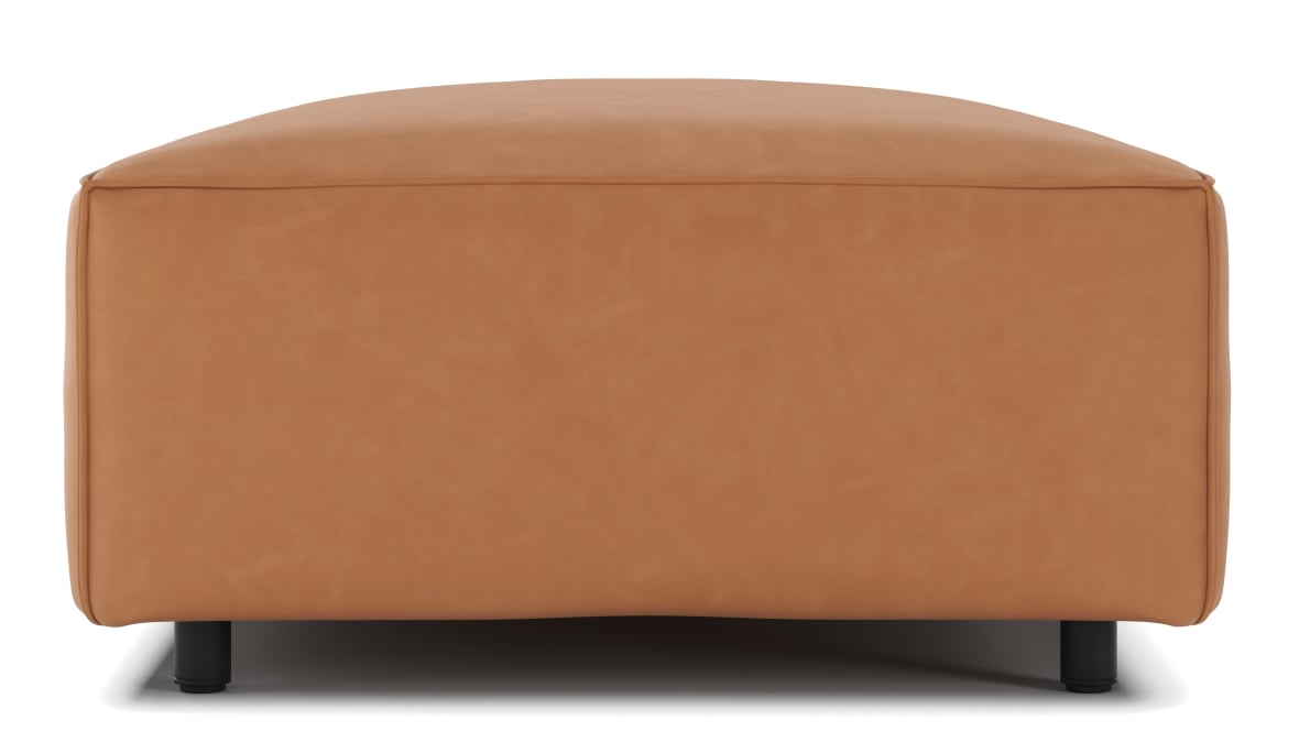  Extrasoft Sectional Module, Medium Seat, Tan Vegan Leather  Extrasoft Sectional Module, Medium Seat, Tan Vegan Leather image.