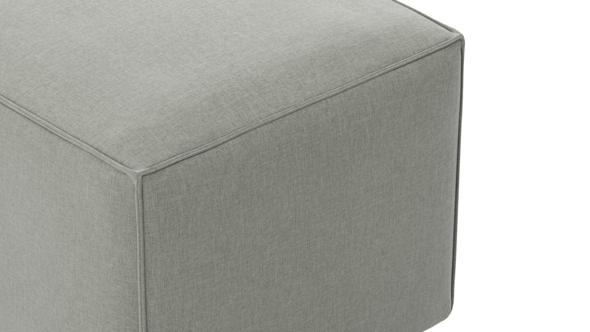 Extrasoft Sectional Module, Small Armrest, Soft Gray Brushed Weave Extrasoft Sectional Module, Small Armrest, Soft Gray Brushed Weave image.