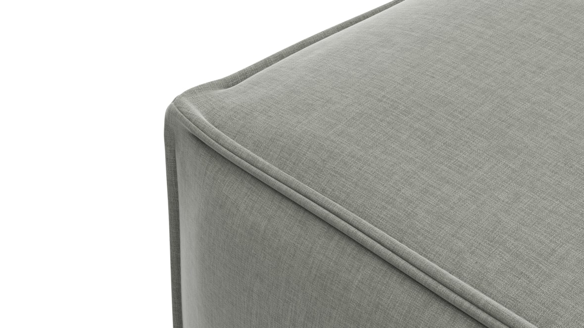 Extrasoft Sectional Module, Small Armrest, Soft Gray Brushed Weave Extrasoft Sectional Module, Small Armrest, Soft Gray Brushed Weave image.
