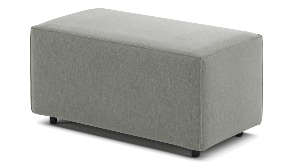 Extrasoft Sectional Module, Small Armrest, Soft Gray Brushed Weave Extrasoft Sectional Module, Small Armrest, Soft Gray Brushed Weave image.