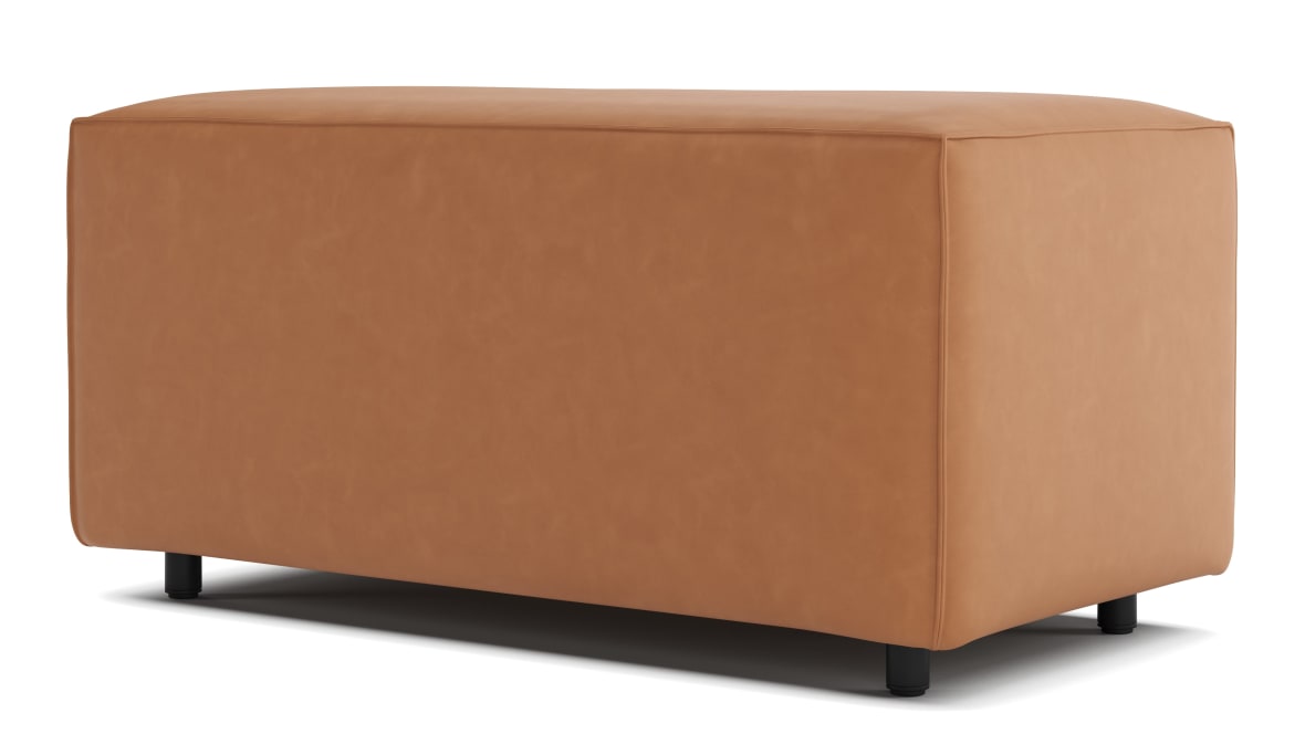 Extrasoft Sectional Module, Small Armrest, Tan Vegan Leather  Extrasoft Sectional Module, Small Armrest, Tan Vegan Leather image.