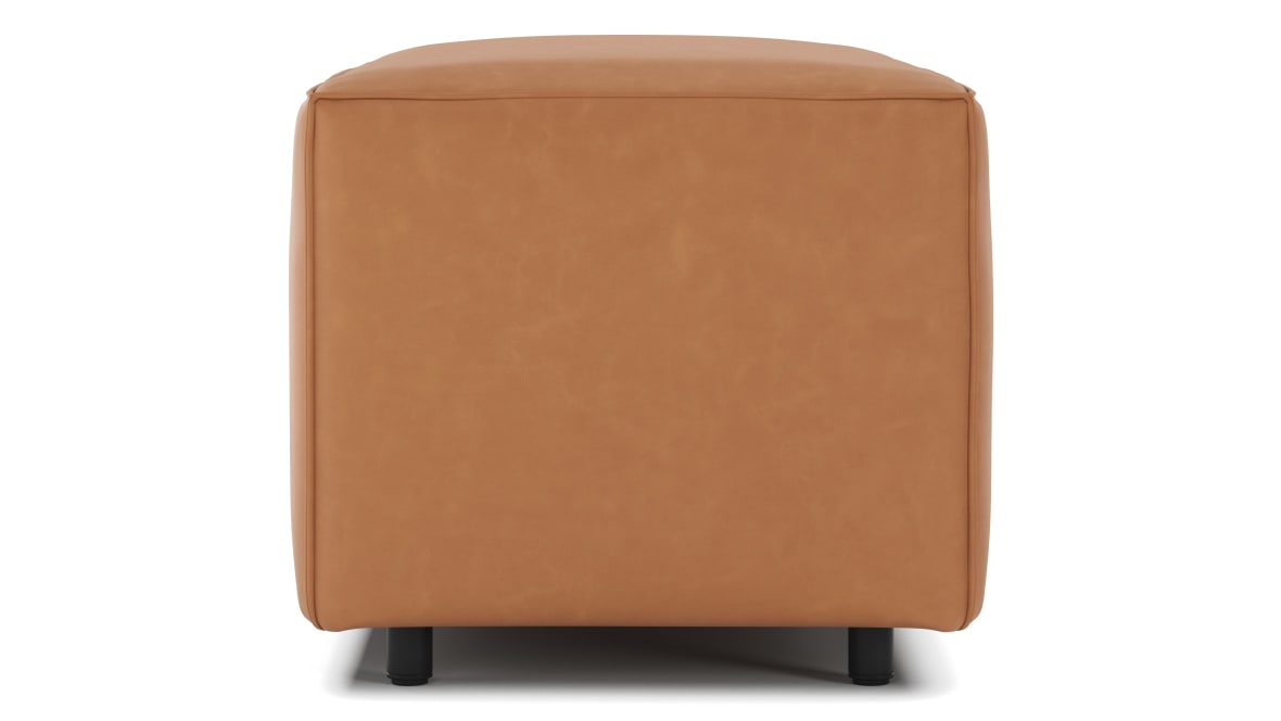  Extrasoft Sectional Module, Small Armrest, Tan Vegan Leather  Extrasoft Sectional Module, Small Armrest, Tan Vegan Leather image.