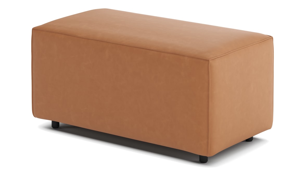  Extrasoft Sectional Module, Small Armrest, Tan Vegan Leather  Extrasoft Sectional Module, Small Armrest, Tan Vegan Leather image.