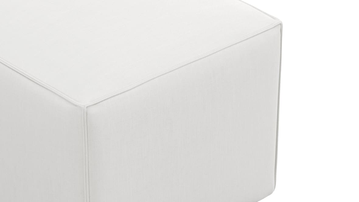 Extrasoft Sectional Module, Small Armrest, White Linen Extrasoft Sectional Module, Small Armrest, White Linen image.