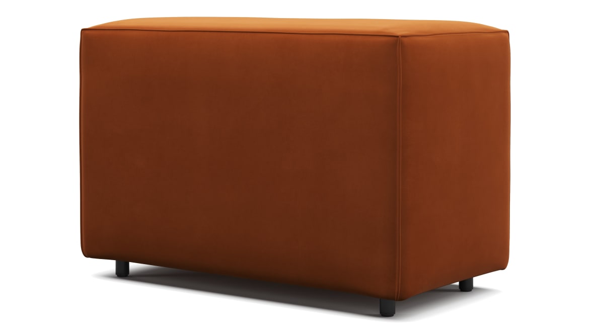  Extrasoft Sectional Module, Small Backrest, Burnt Orange Velvet  Extrasoft Sectional Module, Small Backrest, Burnt Orange Velvet image.