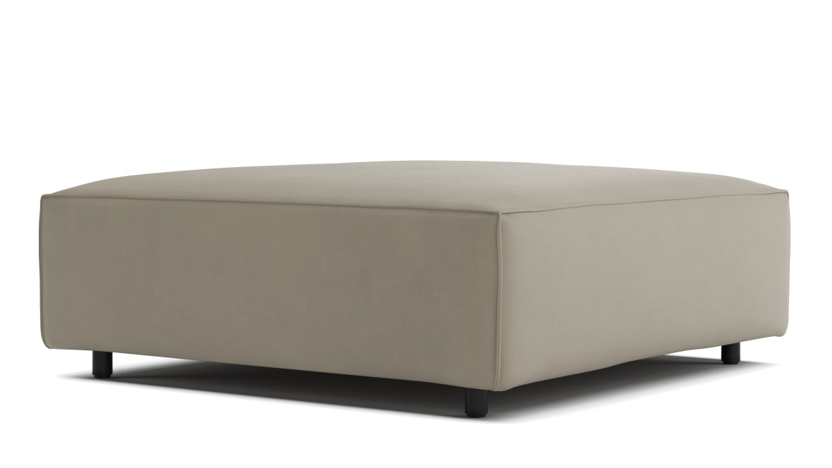  Extrasoft Sectional Module, Small Seat, Beige Gray Vegan Leather  Extrasoft Sectional Module, Small Seat, Beige Gray Vegan Leather image.