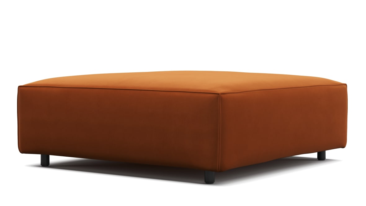  Extrasoft Sectional Module, Small Seat, Burnt Orange Velvet  Extrasoft Sectional Module, Small Seat, Burnt Orange Velvet image.
