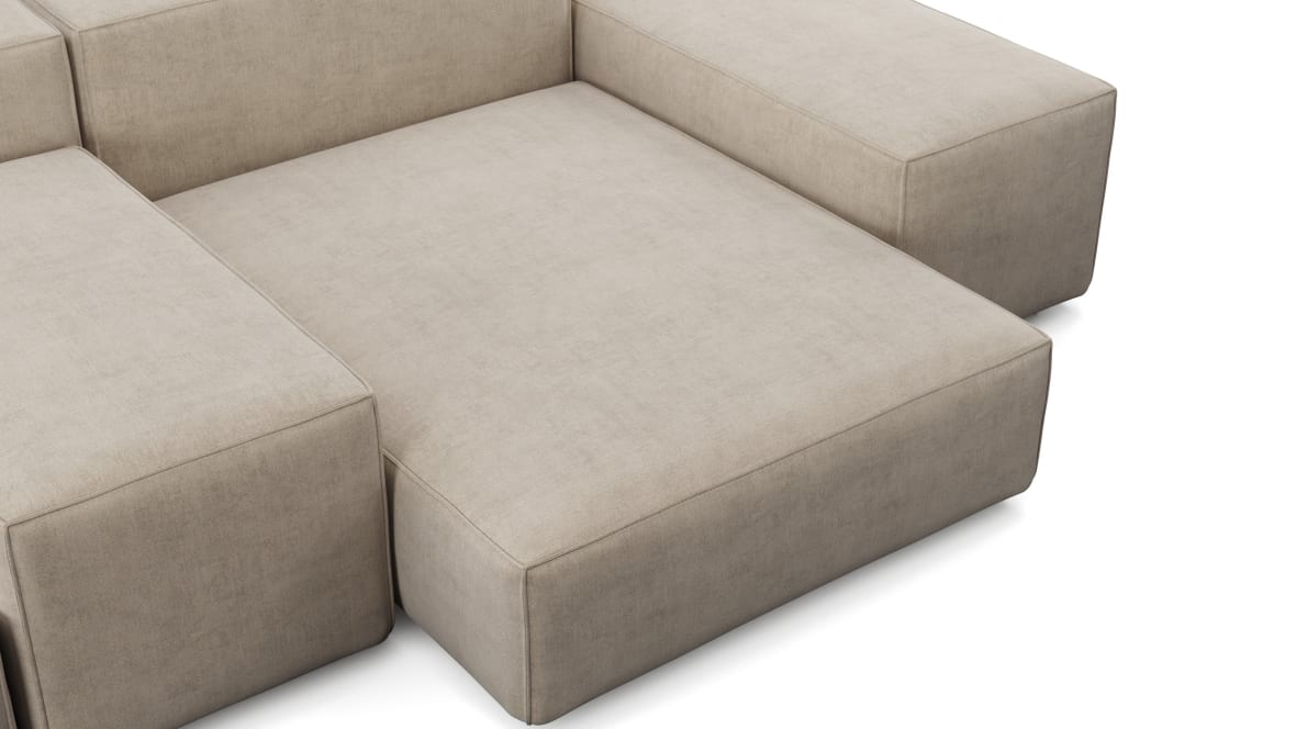  Extrasoft Sectional Sofa, Combination 1, Left, Biscotti Brushed Weave  Extrasoft Sectional Sofa, Combination 1, Left, Biscotti Brushed Weave image.