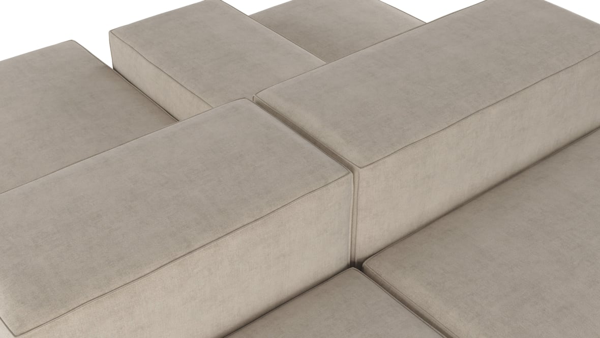  Extrasoft Sectional Sofa, Combination 1, Left, Biscotti Brushed Weave  Extrasoft Sectional Sofa, Combination 1, Left, Biscotti Brushed Weave image.