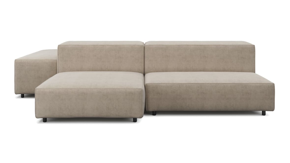  Extrasoft Sectional Sofa, Combination 1, Left, Biscotti Brushed Weave  Extrasoft Sectional Sofa, Combination 1, Left, Biscotti Brushed Weave image.
