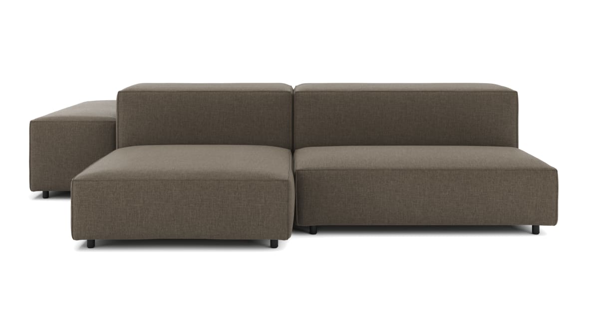 Extrasoft Sectional Sofa, Combination 1, Left, Coffee Brushed Weave Extrasoft Sectional Sofa, Combination 1, Left, Coffee Brushed Weave image.