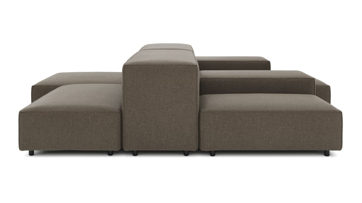 Extrasoft Sectional Sofa, Combination 1, Left, Coffee Brushed Weave Extrasoft Sectional Sofa, Combination 1, Left, Coffee Brushed Weave image.
