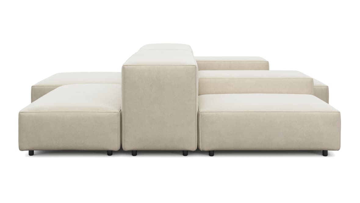  Extrasoft Sectional Sofa, Combination 1, Left, Eggshell Vegan Suede  Extrasoft Sectional Sofa, Combination 1, Left, Eggshell Vegan Suede image.