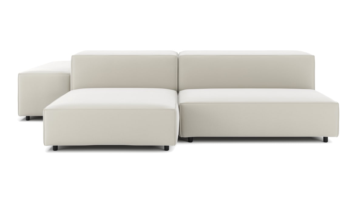  Extrasoft Sectional Sofa, Combination 1, Left, Oatmeal Brushed Weave  Extrasoft Sectional Sofa, Combination 1, Left, Oatmeal Brushed Weave image.