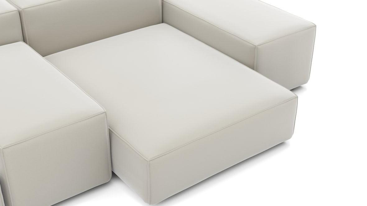  Extrasoft Sectional Sofa, Combination 1, Left, Oatmeal Brushed Weave  Extrasoft Sectional Sofa, Combination 1, Left, Oatmeal Brushed Weave image.