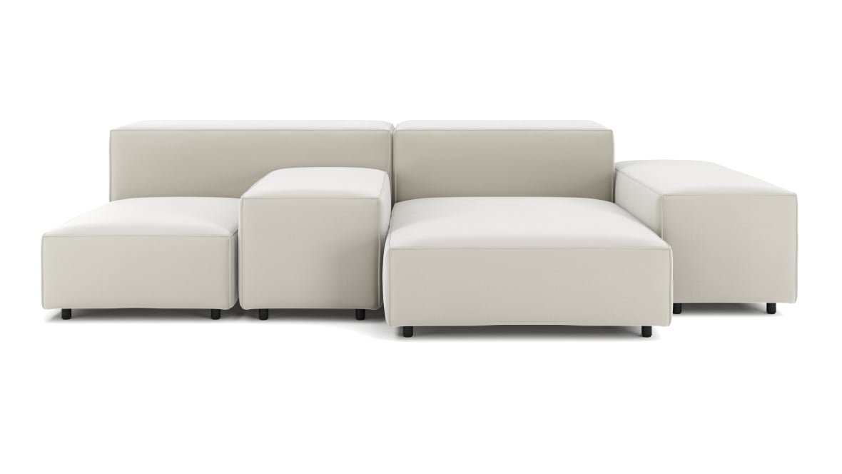  Extrasoft Sectional Sofa, Combination 1, Left, Oatmeal Brushed Weave  Extrasoft Sectional Sofa, Combination 1, Left, Oatmeal Brushed Weave image.