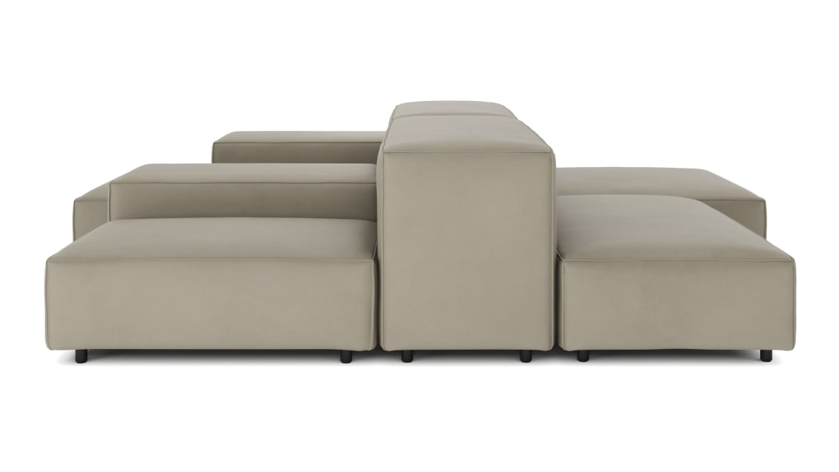  Extrasoft Sectional Sofa, Combination 1, Right, Beige Gray Vegan Leather  Extrasoft Sectional Sofa, Combination 1, Right, Beige Gray Vegan Leather image.