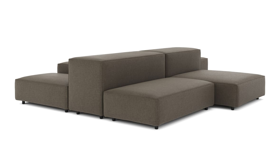  Extrasoft Sectional Sofa, Combination 1, Right, Coffee Brushed Weave  Extrasoft Sectional Sofa, Combination 1, Right, Coffee Brushed Weave image.