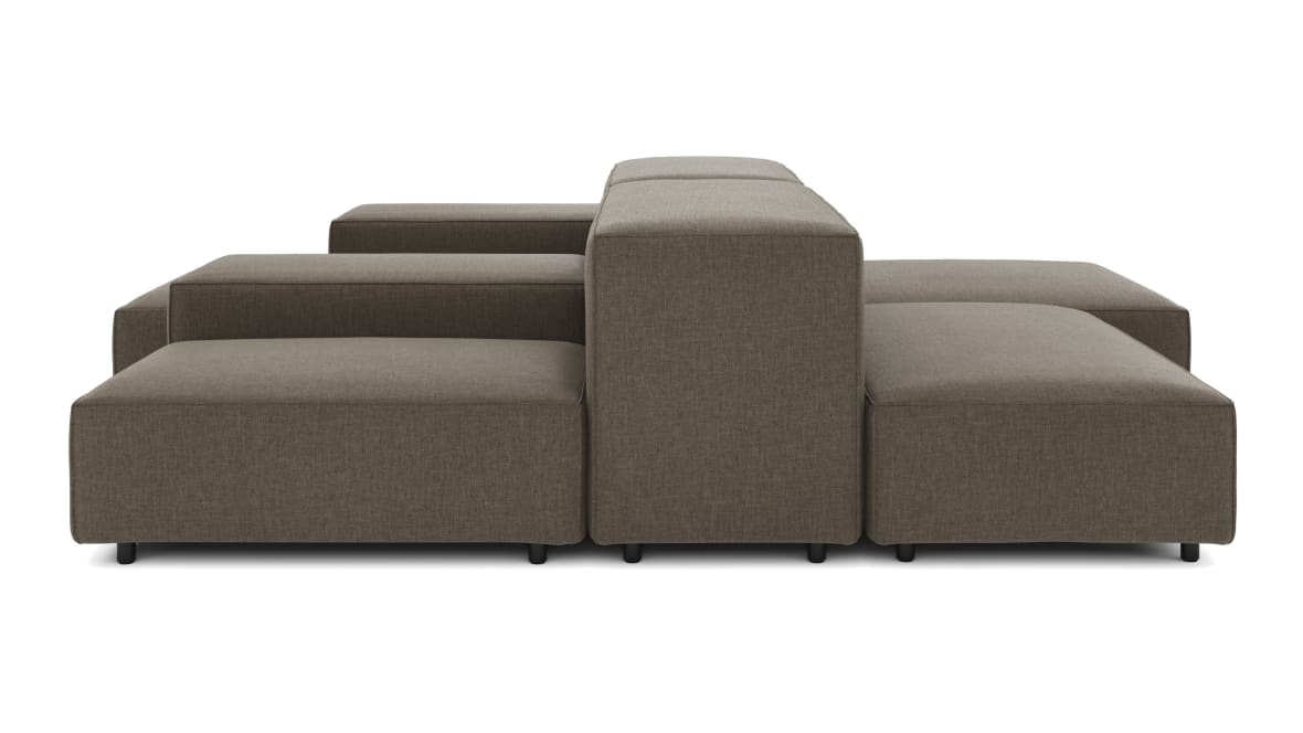  Extrasoft Sectional Sofa, Combination 1, Right, Coffee Brushed Weave  Extrasoft Sectional Sofa, Combination 1, Right, Coffee Brushed Weave image.