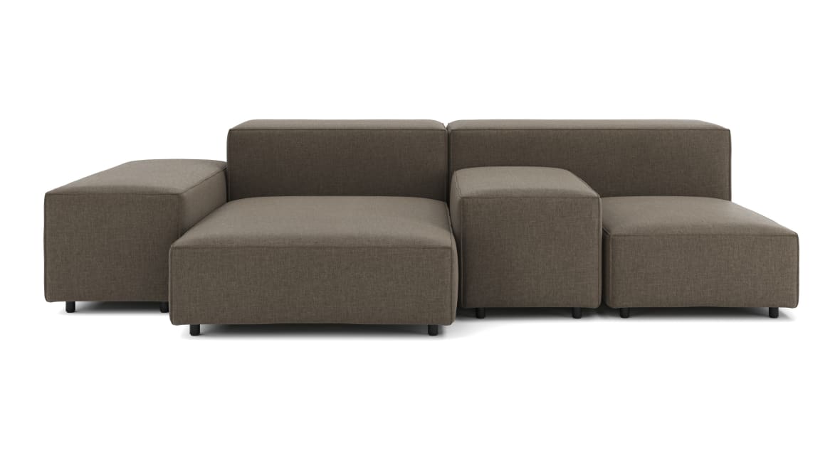  Extrasoft Sectional Sofa, Combination 1, Right, Coffee Brushed Weave  Extrasoft Sectional Sofa, Combination 1, Right, Coffee Brushed Weave image.