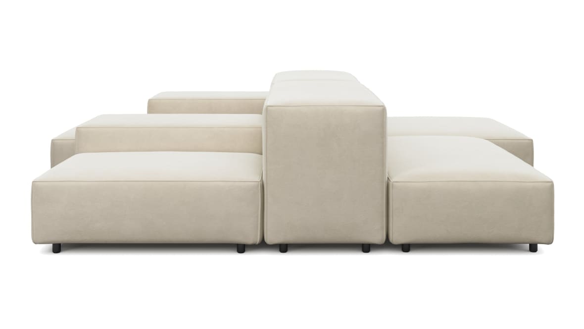  Extrasoft Sectional Sofa, Combination 1, Right, Eggshell Vegan Suede  Extrasoft Sectional Sofa, Combination 1, Right, Eggshell Vegan Suede image.