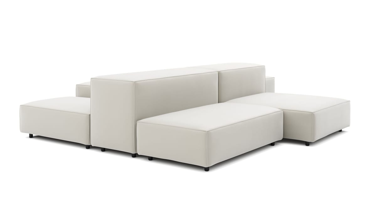  Extrasoft Sectional Sofa, Combination 1, Right, Oatmeal Brushed Weave  Extrasoft Sectional Sofa, Combination 1, Right, Oatmeal Brushed Weave image.