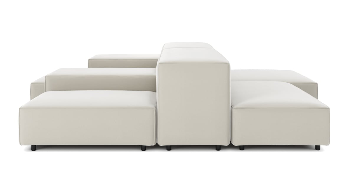  Extrasoft Sectional Sofa, Combination 1, Right, Oatmeal Brushed Weave  Extrasoft Sectional Sofa, Combination 1, Right, Oatmeal Brushed Weave image.
