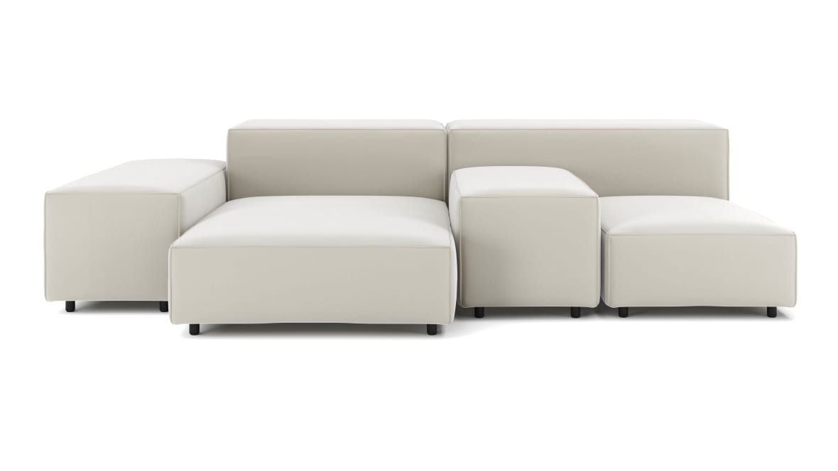  Extrasoft Sectional Sofa, Combination 1, Right, Oatmeal Brushed Weave  Extrasoft Sectional Sofa, Combination 1, Right, Oatmeal Brushed Weave image.