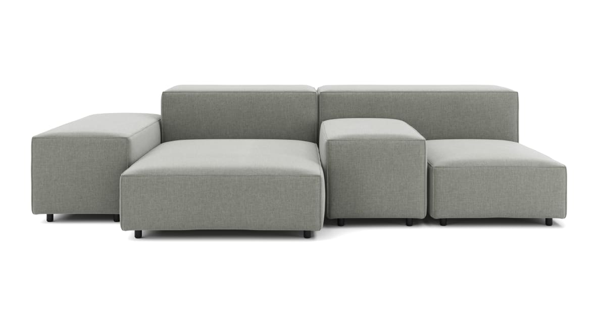 Extrasoft Sectional Sofa, Combination 1, Right, Soft Gray Brushed Weave Extrasoft Sectional Sofa, Combination 1, Right, Soft Gray Brushed Weave image.