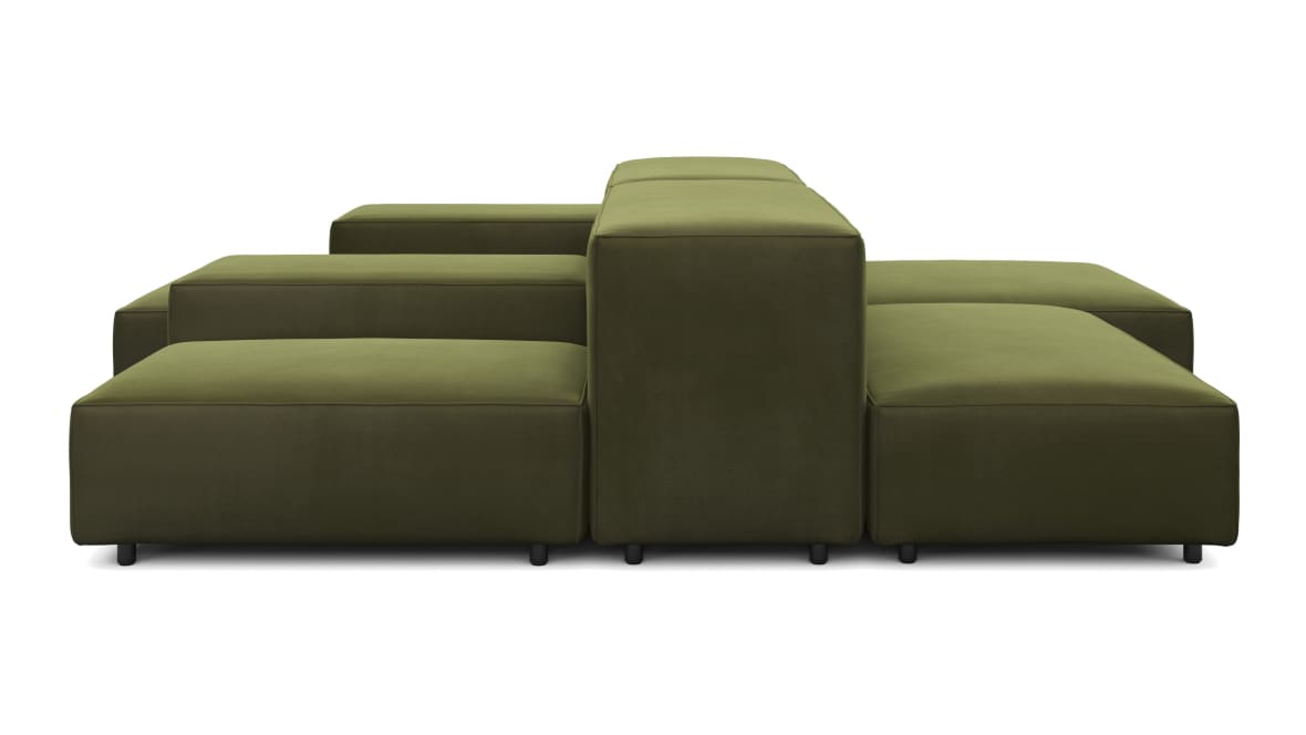 Extrasoft Sectional Sofa, Combination 1, Right, Spruce Luxe Velvet Extrasoft Sectional Sofa, Combination 1, Right, Spruce Luxe Velvet image.