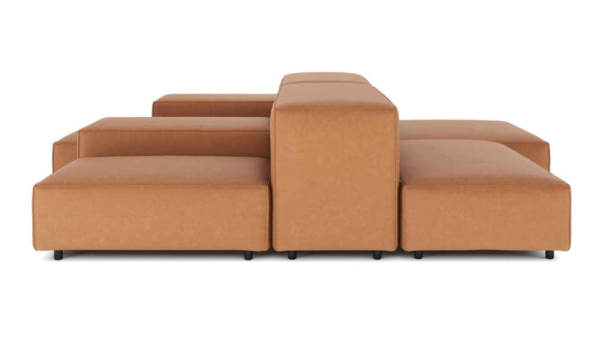 Extrasoft Sectional Sofa, Combination 1, Right, Tan Vegan Leather Extrasoft Sectional Sofa, Combination 1, Right, Tan Vegan Leather image.