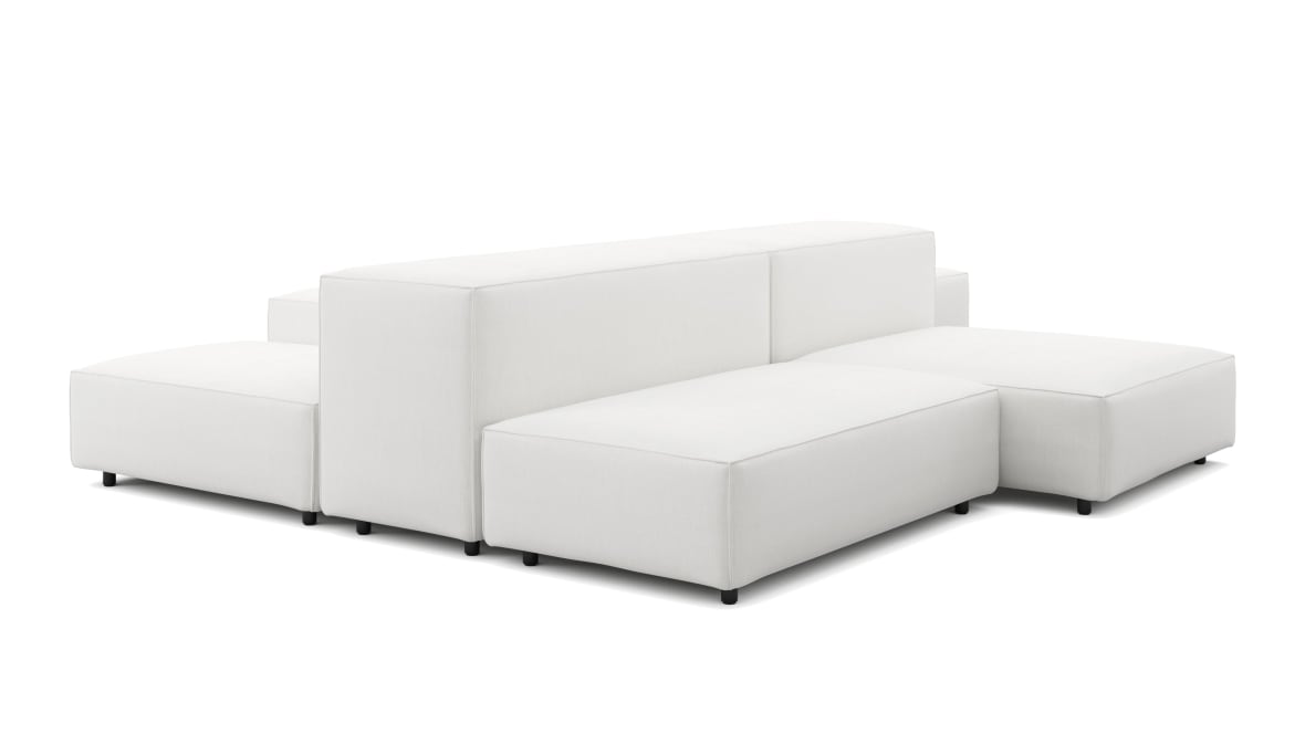  Extrasoft Sectional Sofa, Combination 1, Right, White Linen  Extrasoft Sectional Sofa, Combination 1, Right, White Linen image.