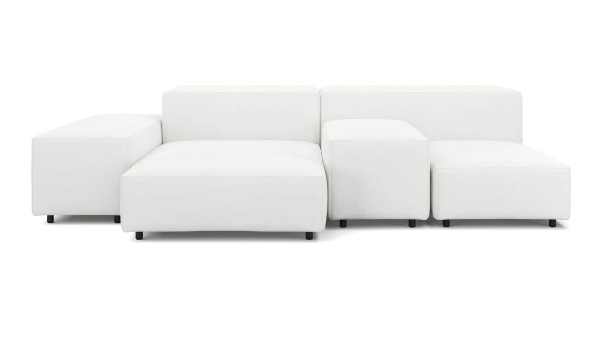  Extrasoft Sectional Sofa, Combination 1, Right, White Linen  Extrasoft Sectional Sofa, Combination 1, Right, White Linen image.
