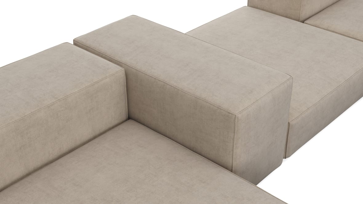  Extrasoft Sectional Sofa, Combination 2, Left, Biscotti Brushed Weave  Extrasoft Sectional Sofa, Combination 2, Left, Biscotti Brushed Weave image.