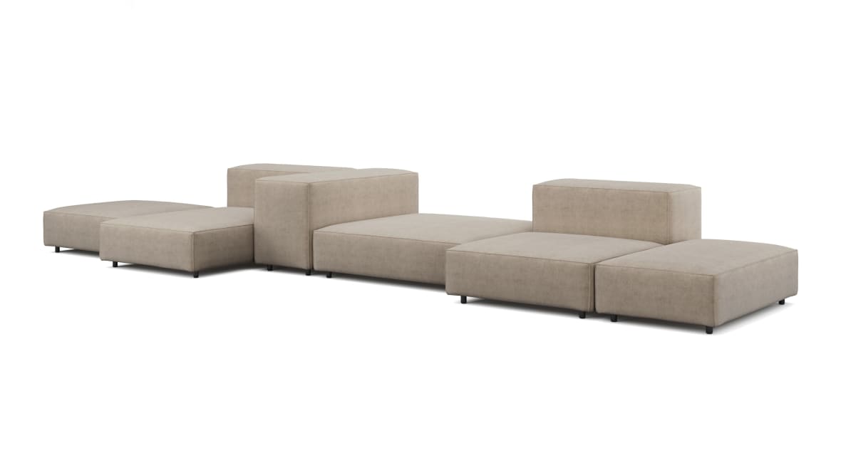  Extrasoft Sectional Sofa, Combination 2, Left, Biscotti Brushed Weave  Extrasoft Sectional Sofa, Combination 2, Left, Biscotti Brushed Weave image.