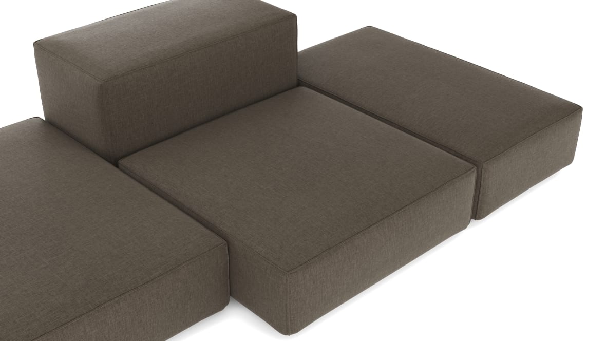 Extrasoft Sectional Sofa, Combination 2, Left, Coffee Brushed Weave Extrasoft Sectional Sofa, Combination 2, Left, Coffee Brushed Weave image.