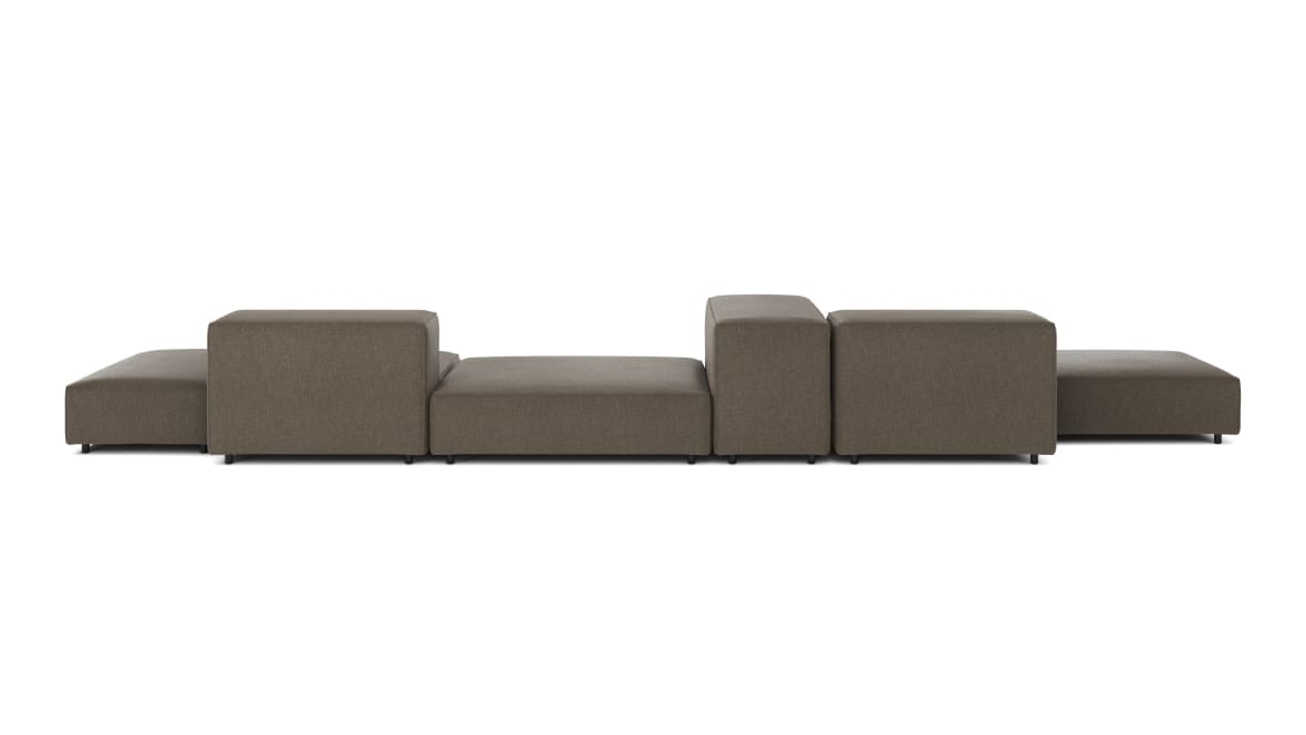 Extrasoft Sectional Sofa, Combination 2, Left, Coffee Brushed Weave Extrasoft Sectional Sofa, Combination 2, Left, Coffee Brushed Weave image.