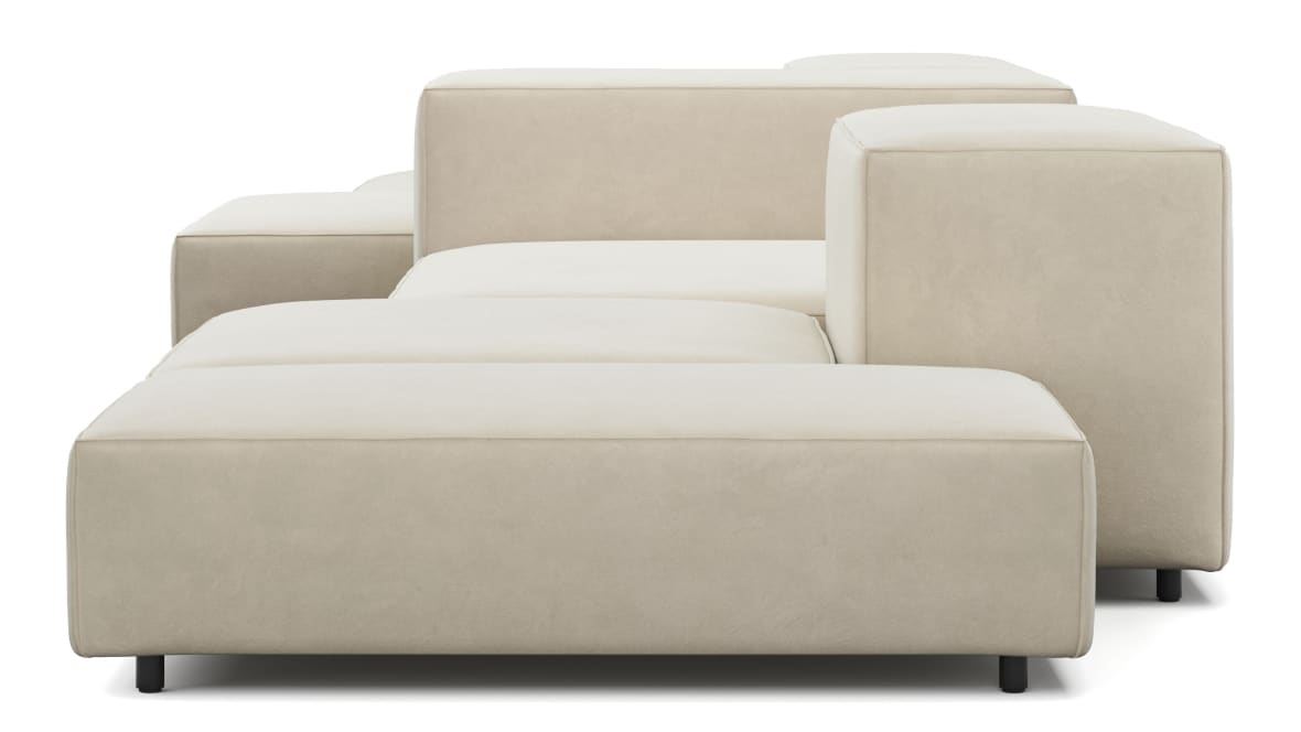  Extrasoft Sectional Sofa, Combination 2, Left, Eggshell Vegan Suede  Extrasoft Sectional Sofa, Combination 2, Left, Eggshell Vegan Suede image.
