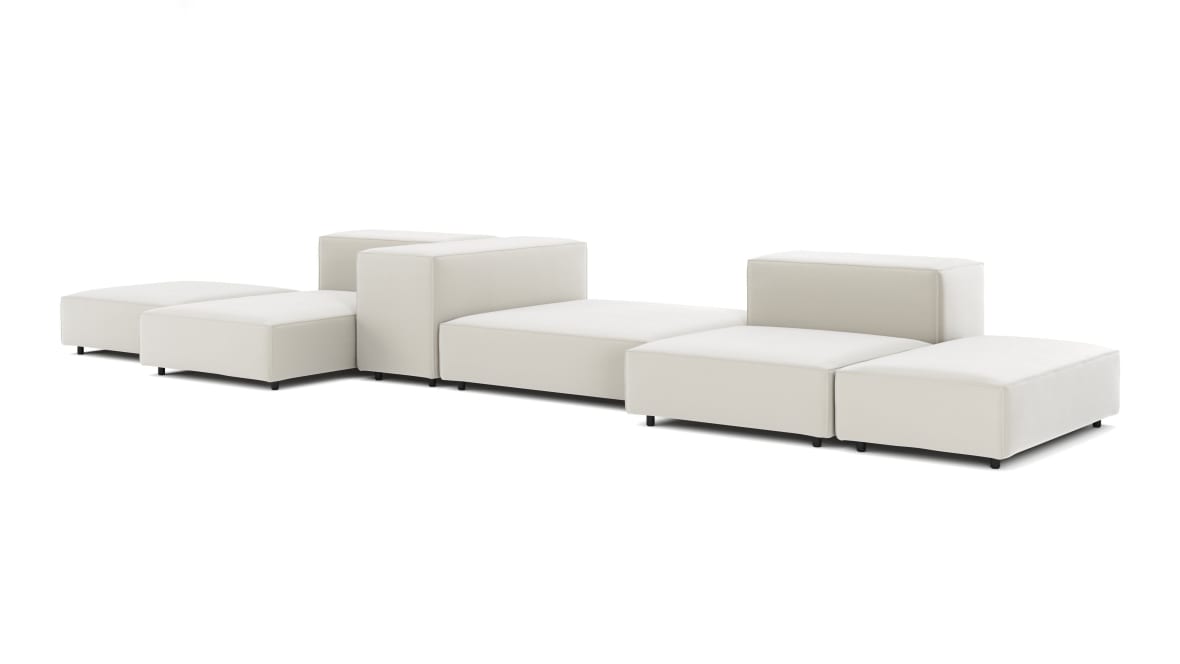  Extrasoft Sectional Sofa, Combination 2, Left, Oatmeal Brushed Weave  Extrasoft Sectional Sofa, Combination 2, Left, Oatmeal Brushed Weave image.